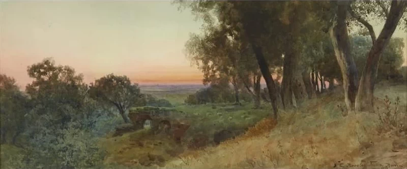 Veduta della campagna romana